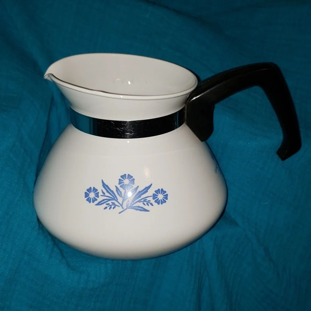 *Vintage* Blue Cornflower Corning Wear 6 Cup Tea Pot P-104 - Picture 5 of 9